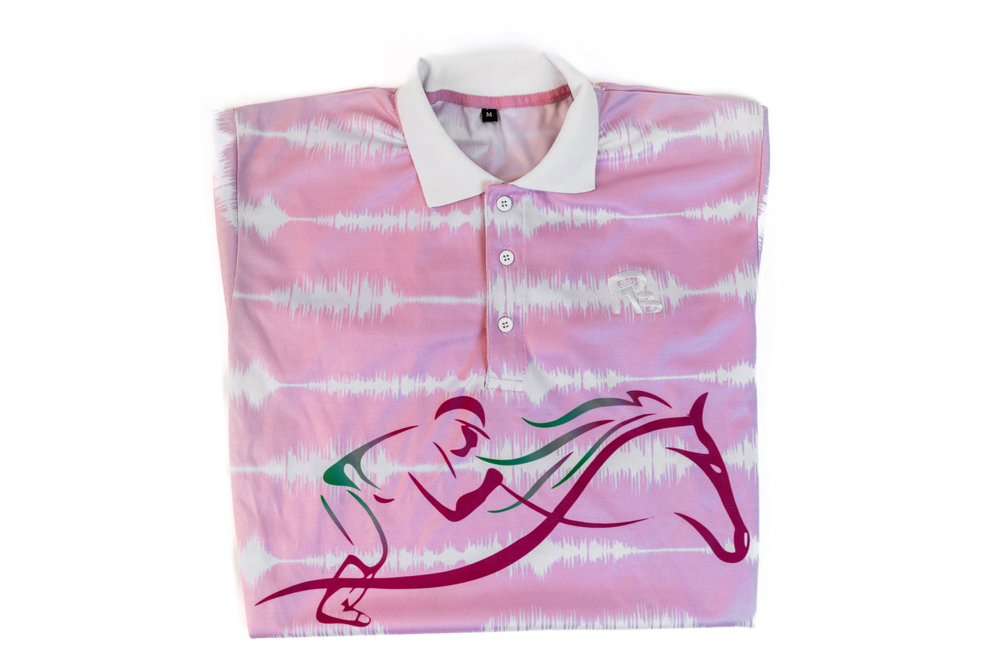 Women's Horse Country Golf Polo Shirts Short Sleeve Striped Performance Moisture Wicking Dry Fit Golf Shirt