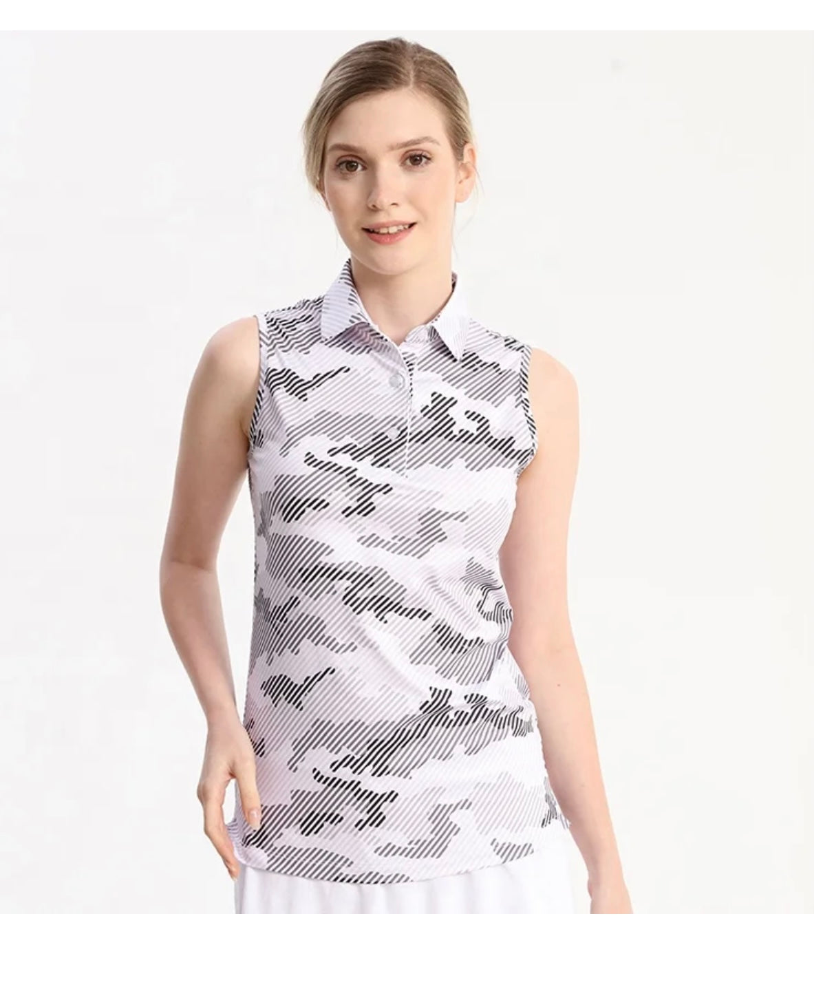 Clouds Forming Women's Sleeveless Golf Shirts Tops Collared Quick Dry Moisture Wicking Polo Shirt