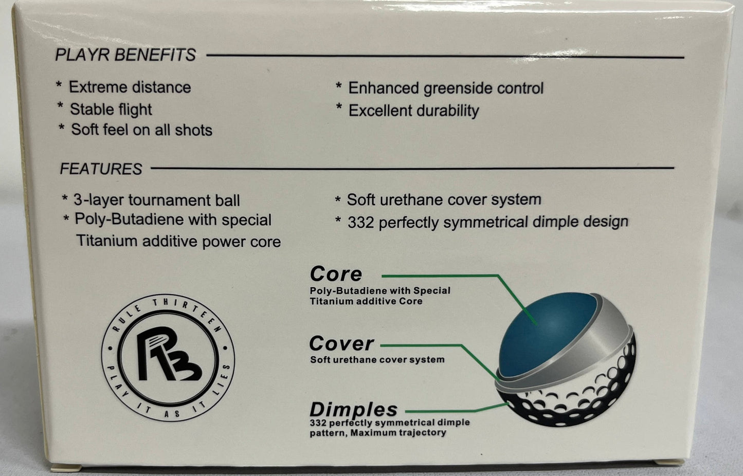 3 Layer Golf Balls "6 Balls Per Box"