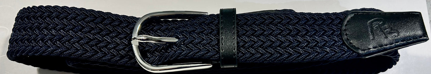 Black Elastic Braided Stretch Belt