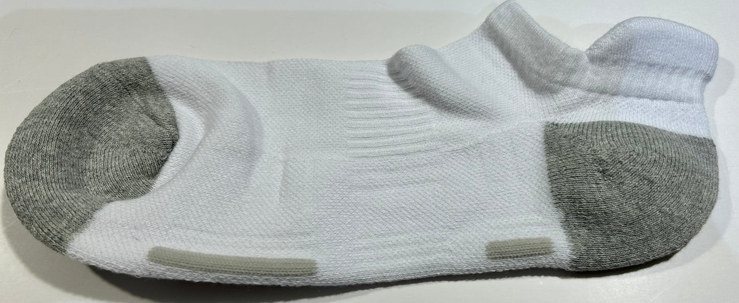 White/Grey Athletic Golf Socks