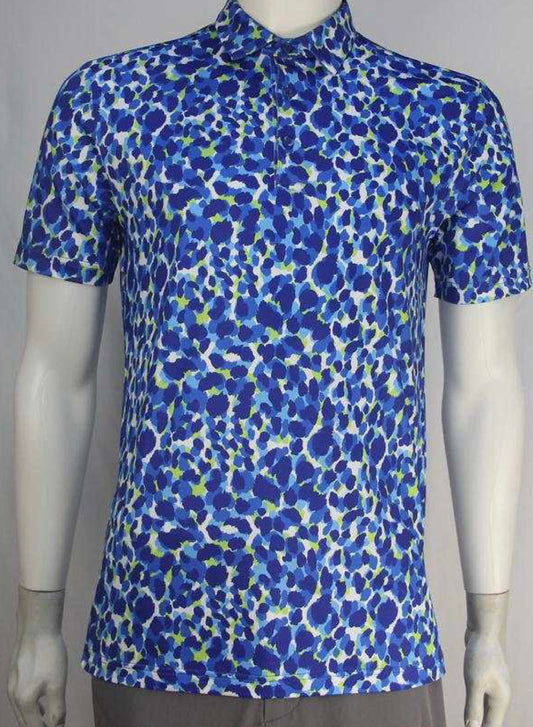 Leopard Rock Star Mens Polo Shirts Performance Moisture Wicking Mens Golf Shirt Fashion Print Dry Fit Golf Shirts Short Sleeve